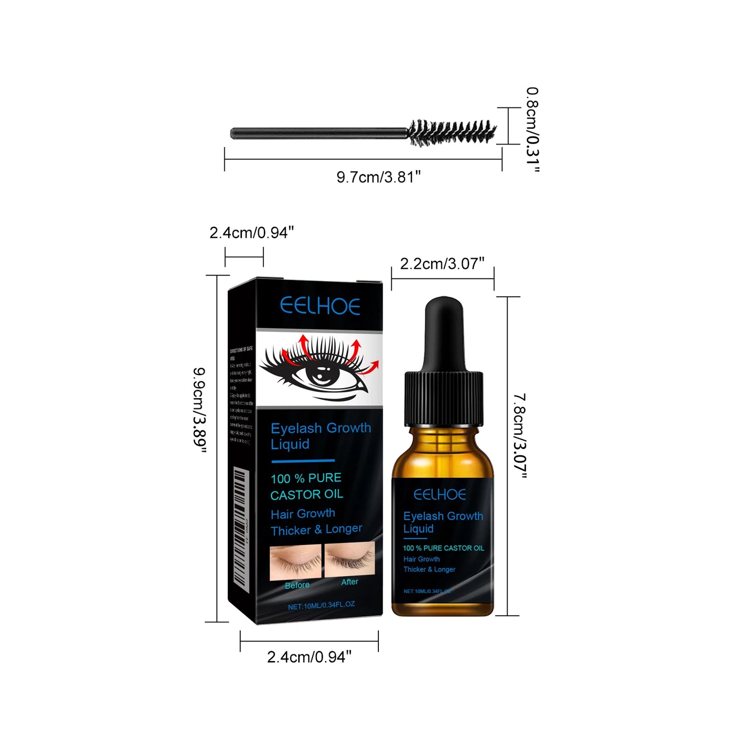 castor oil eyelash serum for longer fuller lashes
