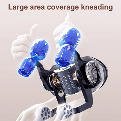 Wireless Neck Shoulder Massager with Heat 3D Kneading Shiatsu for Cervical Spine Hot Compress Vibration Portable for Home/Car