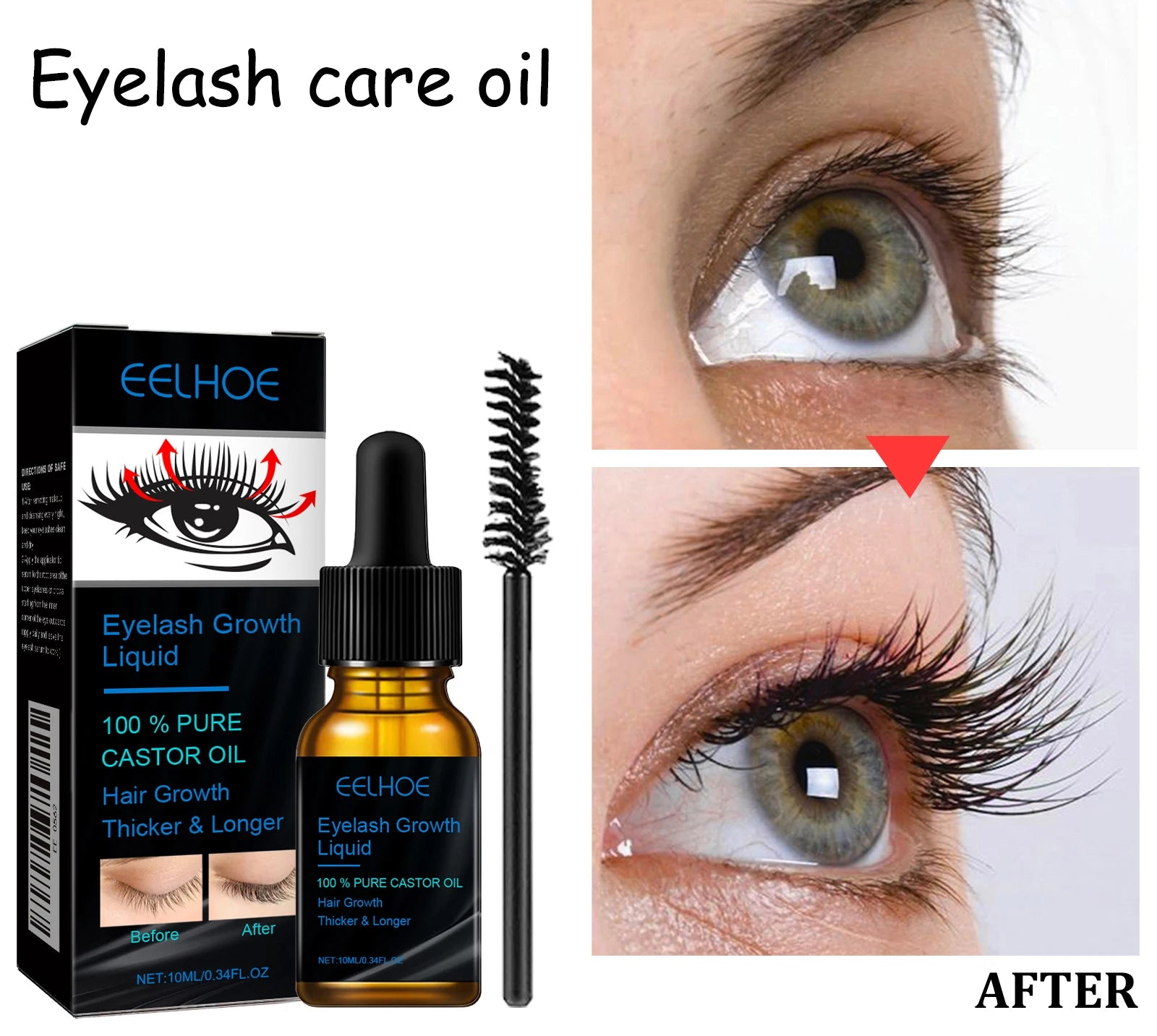 castor oil eyelash serum for longer fuller lashes
