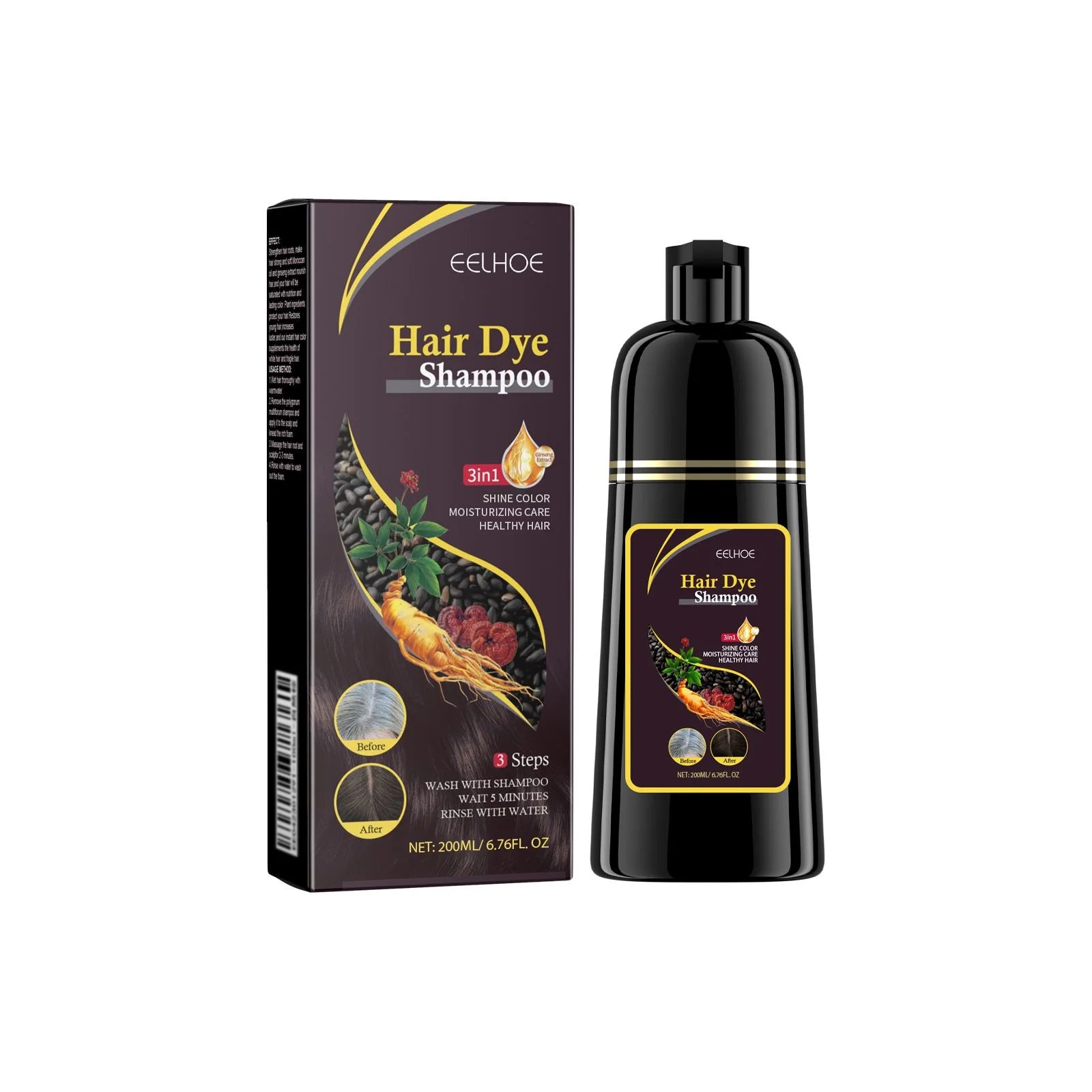 easy hair dye shampoo for natural looking hair color
