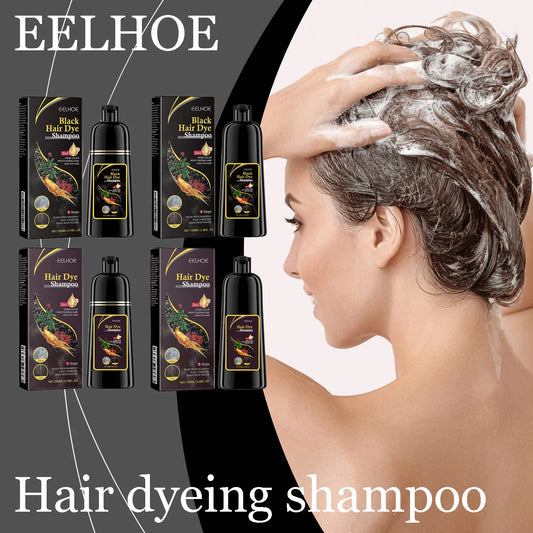 ginseng hair dye shampoo for gray hair coverage and shine
