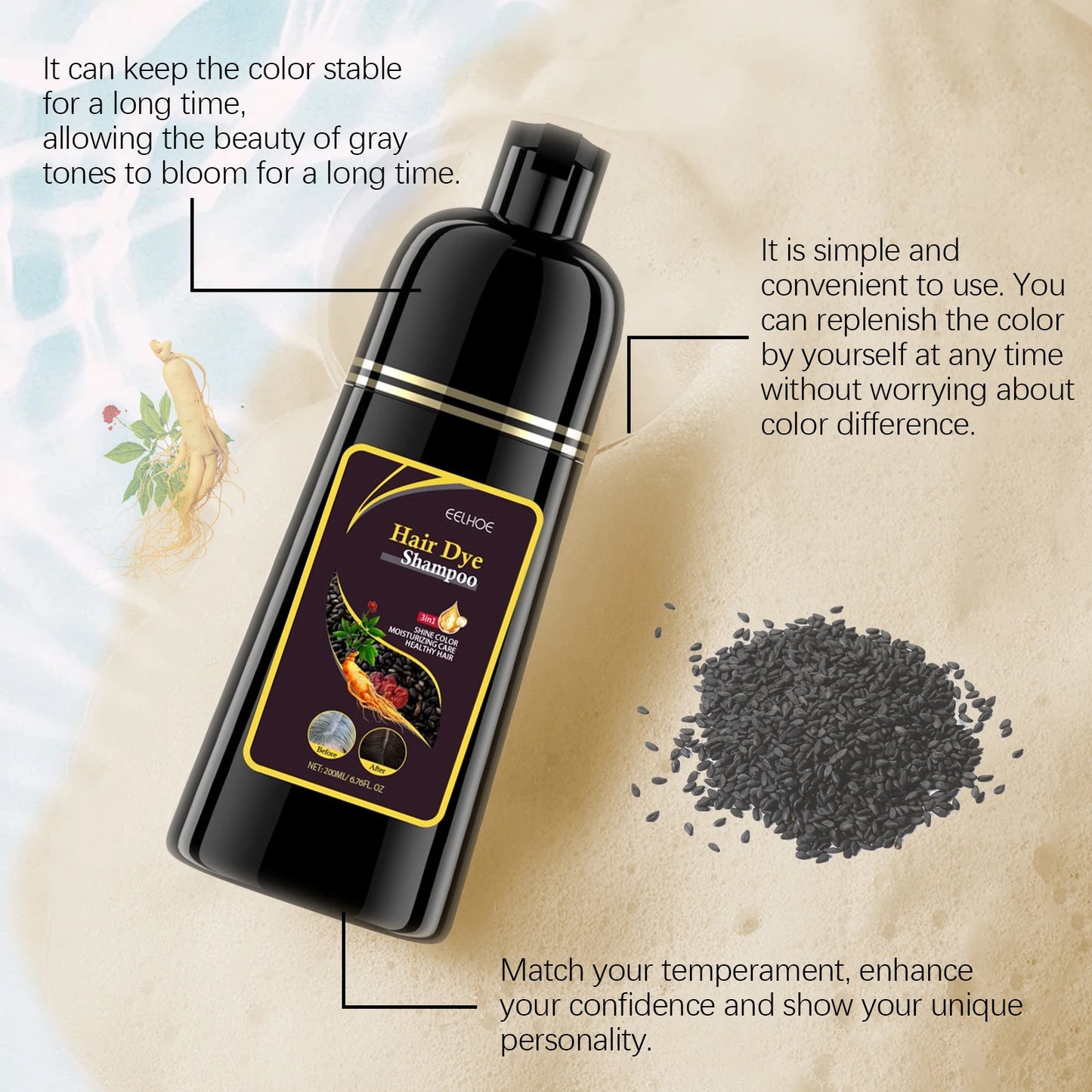 hair coloring shampoo for smooth soft and nourished hair
