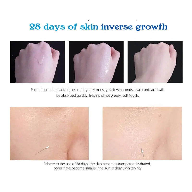 Hyaluronic Acid Serum VC Essence Face Cream Moisturizing Acne Aging & Wrinkles Repair 10PCS