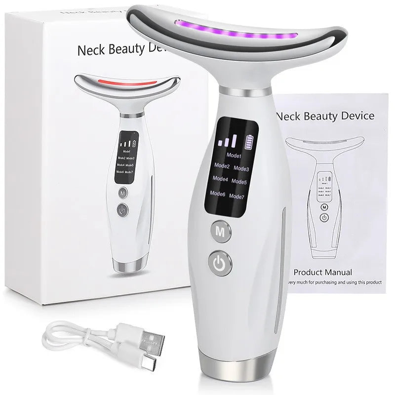7‑in‑1 Neck & Face Massager for Women – Portable Skin Tightening & Daily Facial Care Tool