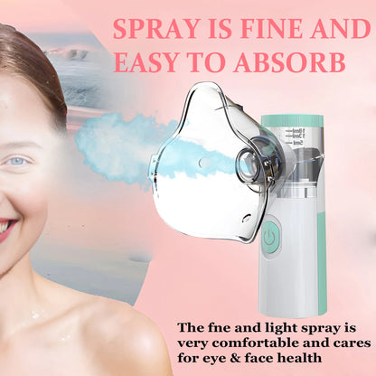 Handheld Mini Facial Steamer Silent Mesh Nebulizer Humidifier Face Skin Care Rehydration Device