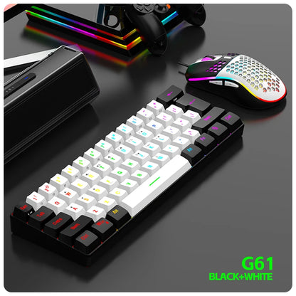 Wired gaming keyboard, RGB backlight ultra compact