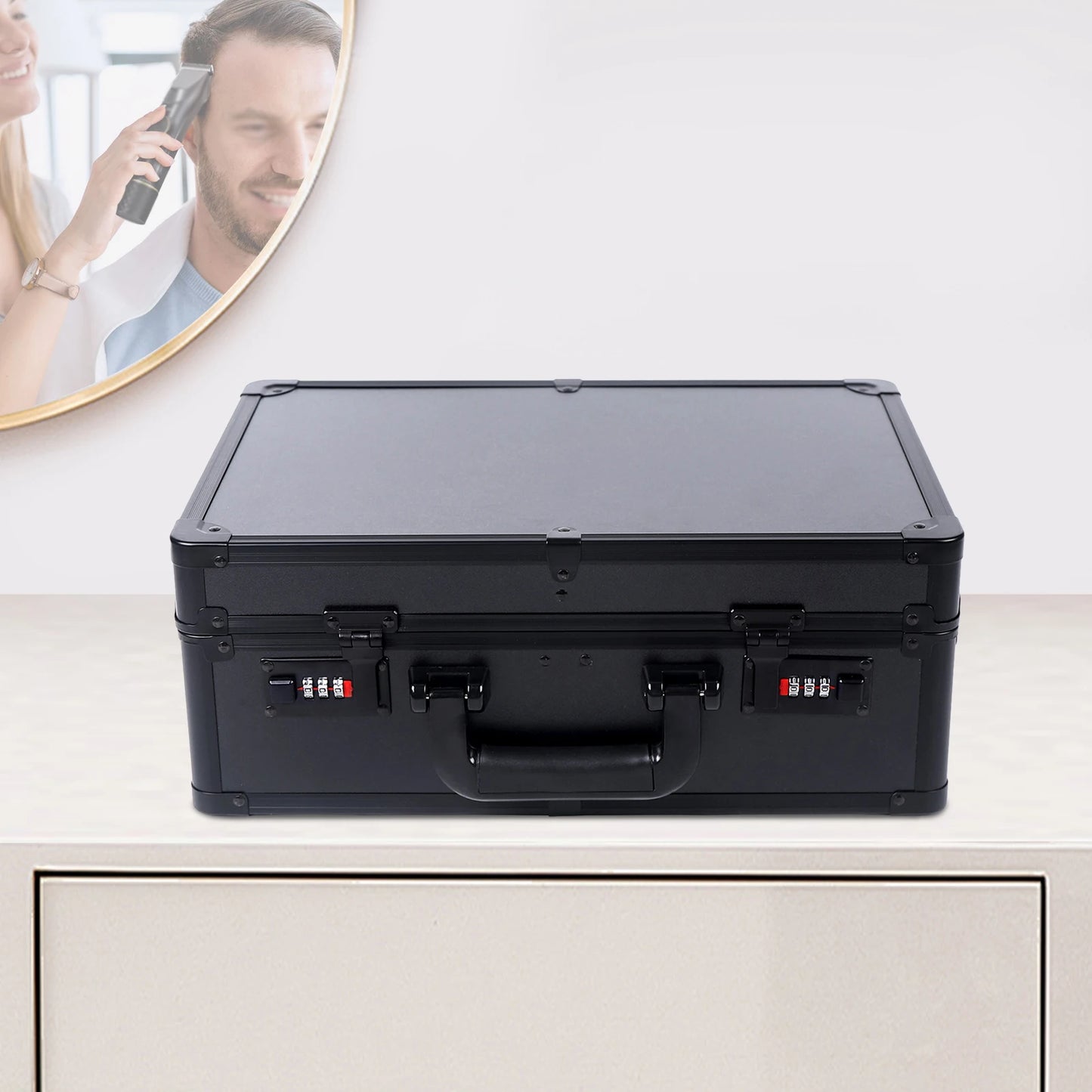 aluminum hairdressing tools case for barber and hairstylist storage
