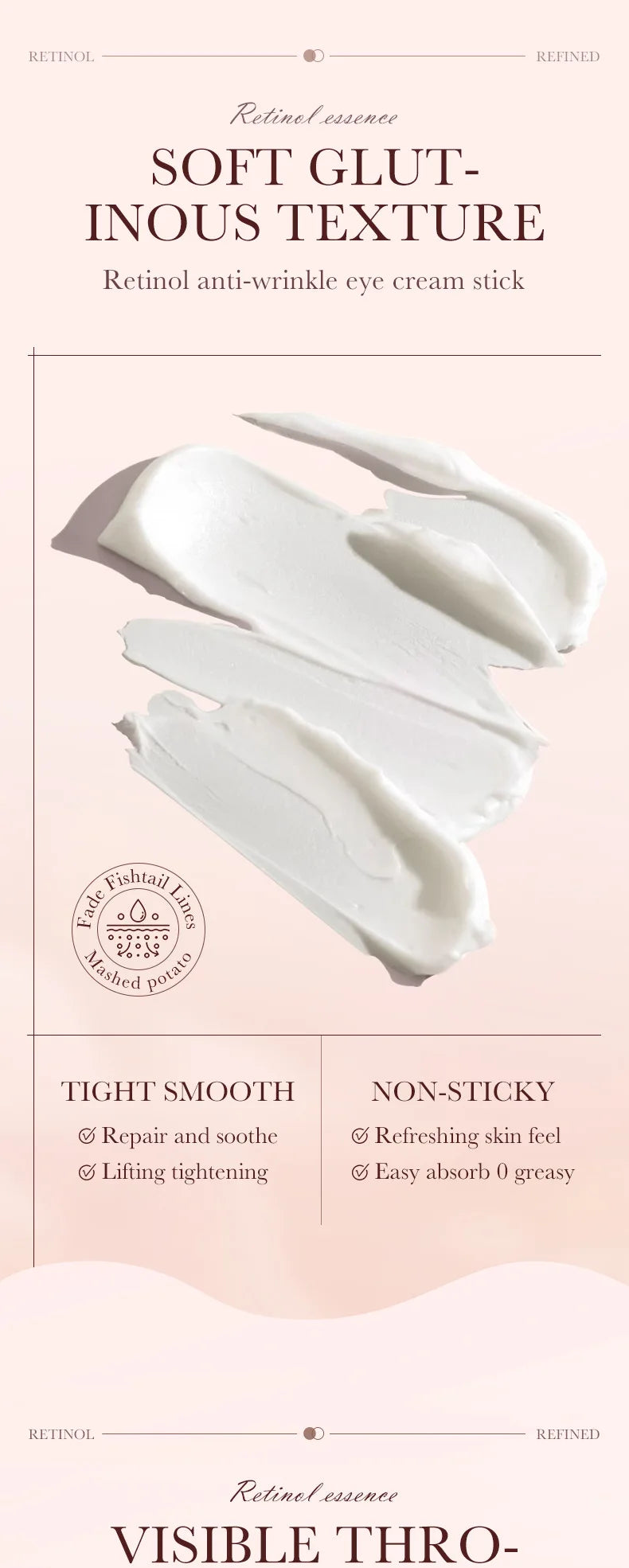 Retinol Eye Cream Stick Removing Anti Dark Circles Under the Eyes Moisturizing Firming Eyes Brighten Eye Skin Care Products