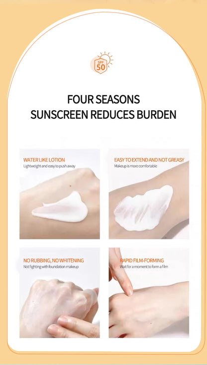 Original SPF50+ Sunscreen Lotion Cream Lasting Moisturizing Refreshing Light and Non Greasy To Prevent Facial and Body Sunburn