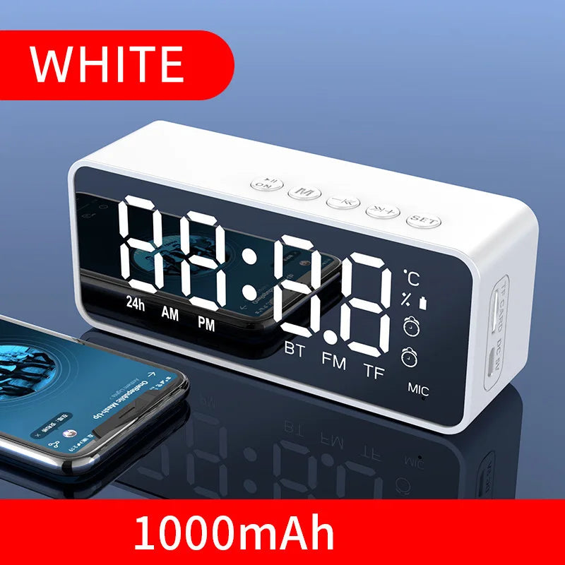 Alarm Clock Radio FM Bluetooth Speaker Portable