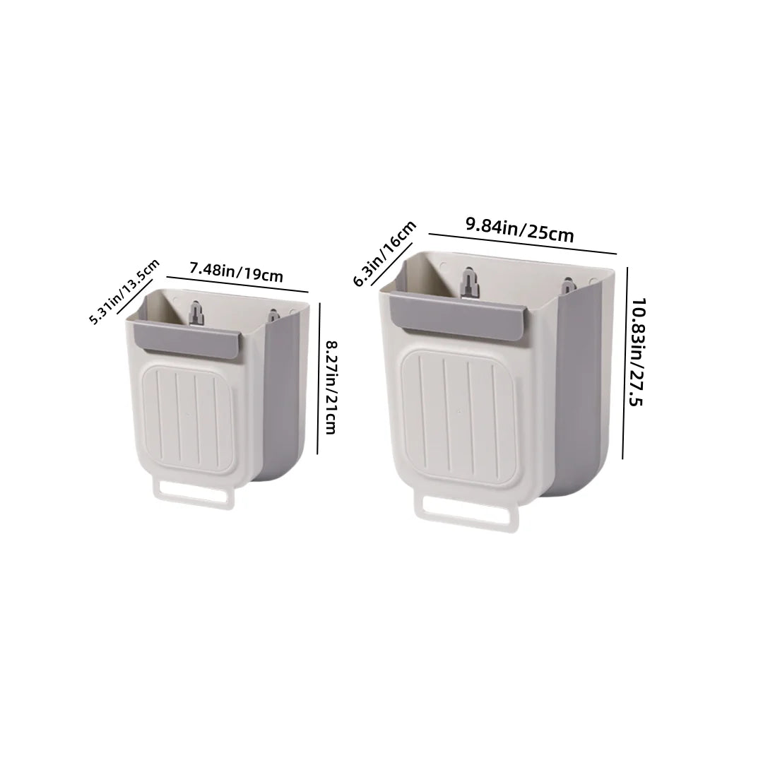 Foldable Trash Can – Wall Mounted Kitchen Cabinet Trash Bin