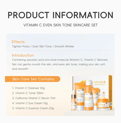 brightening skincare set for dark spots and dull skin
