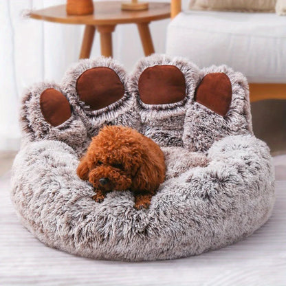Dog Bed Cat Pet Sofa Cute Bear Paw Shape Comfortable