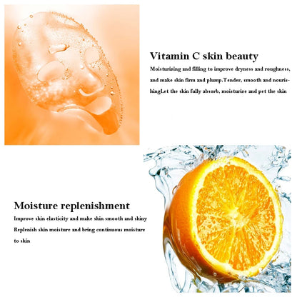 Vitamin C Facial Mask – Brightening & Moisturizing Skin Repair (10pcs)