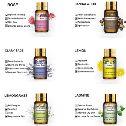 pure essential oils for diffuser massage and spa use

