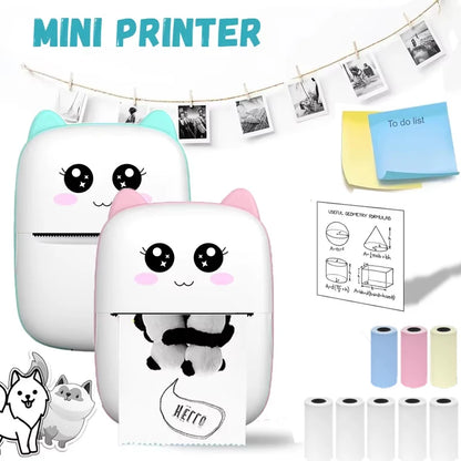 MINI Portable Thermal Printer Wireless Memo Label Machine