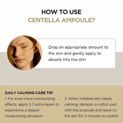 Madagascar Centella Asiatica Ampoule Facial Serum , Prone and Sensitive Skin Moisturizing Skin Firming Korean Glass Skin car