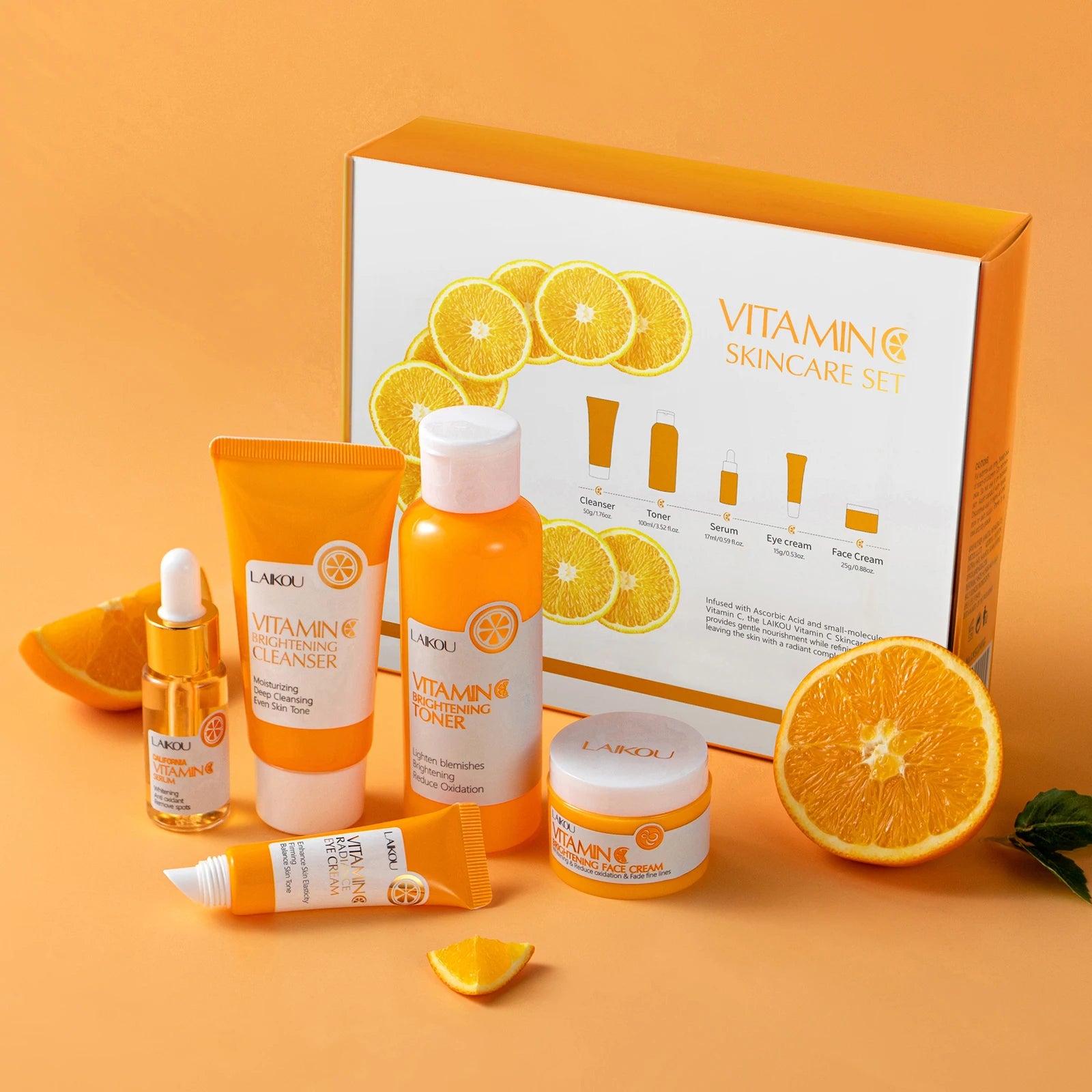 brightening skincare set for dark spots and dull skin
