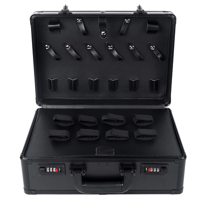 aluminum hairdressing tools case for barber and hairstylist storage
