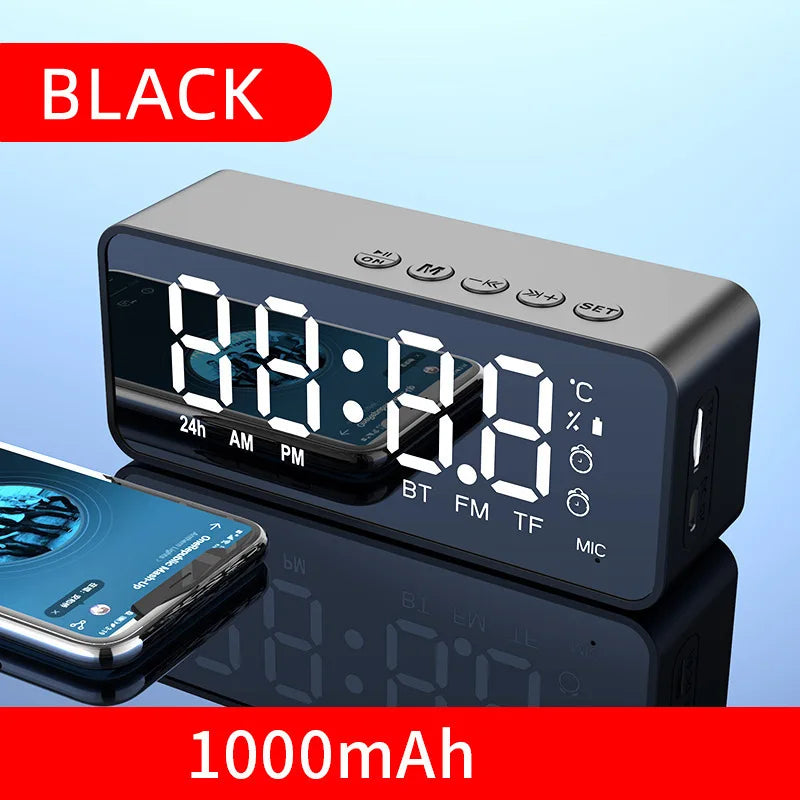 Alarm Clock Radio FM Bluetooth Speaker Portable