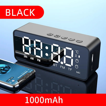 Alarm Clock Radio FM Bluetooth Speaker Portable