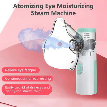 Handheld Mini Facial Steamer Silent Mesh Nebulizer Humidifier Face Skin Care Rehydration Device