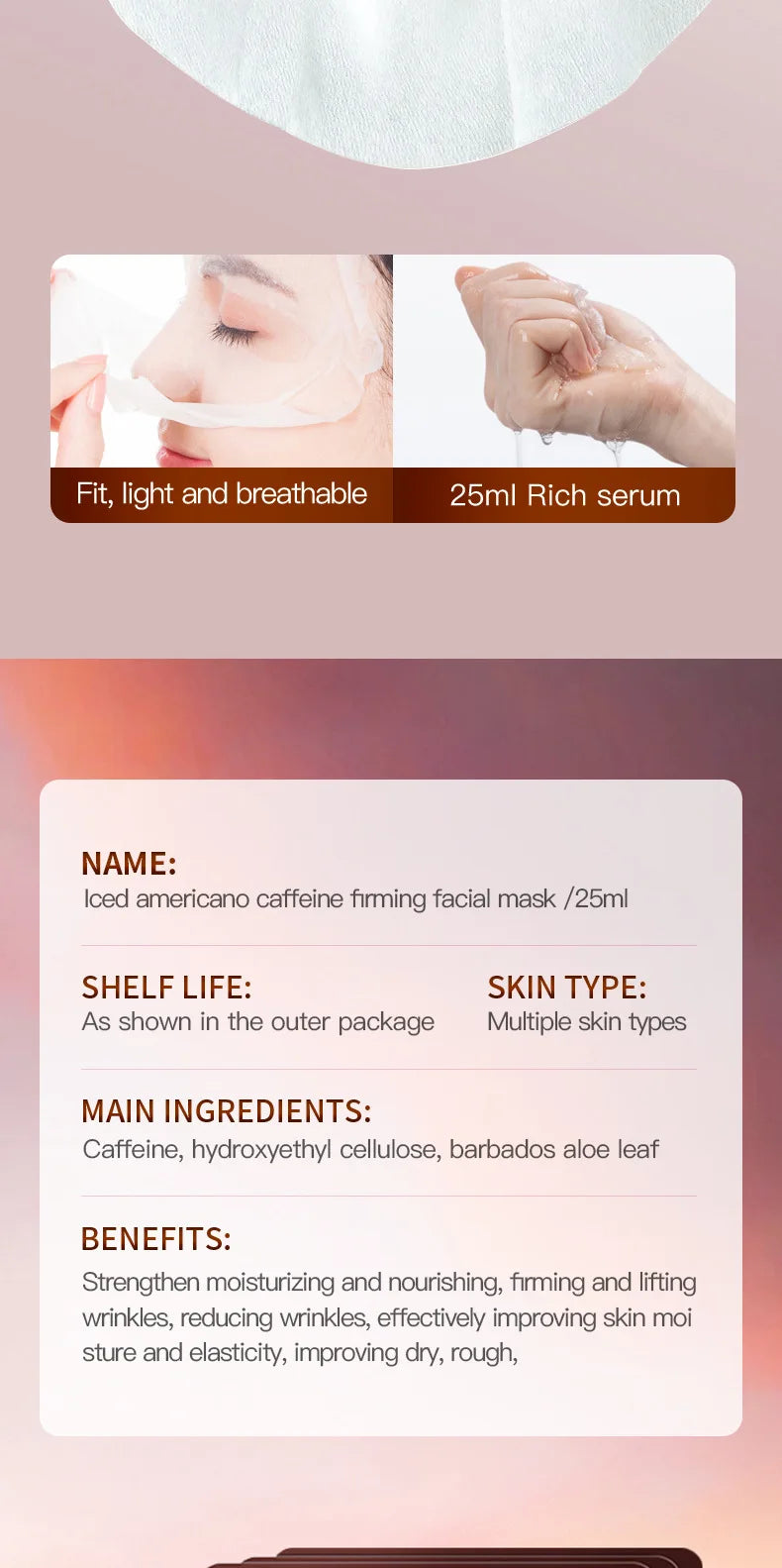 anti wrinkle face mask reducing puffiness and fine lines
