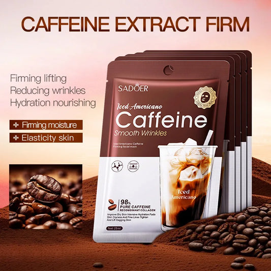 caffeine face mask for anti aging and glowing skin care
