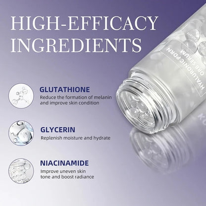 Korean Hyaluronic PDRN Orb Serum Spherical Particles Beads Face Essence Deep Hydration Salmon DNA Plumping Firming Moisturizer