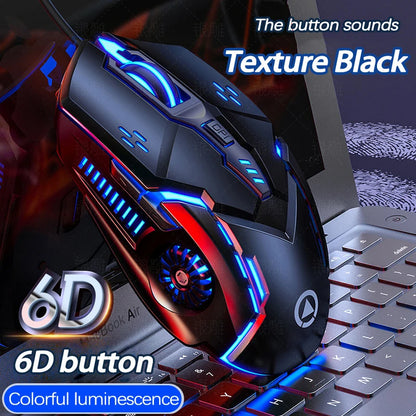 UTHAI Six key 3200PDI wired illuminated gaming mouse