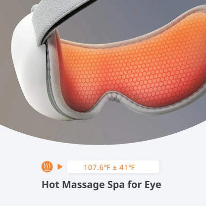 Folding Eye Massager Eye Mask with Heat and Bluetooth Music Airbag Eye Care Device Gift for Eye Strain Dry Eye Improve Sleep