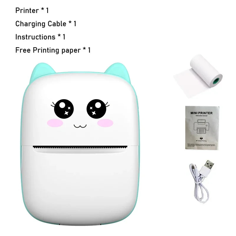 MINI Portable Thermal Printer Wireless Memo Label Machine