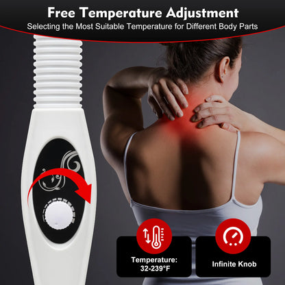 275W Adjustable Infrared Heat Lamp for Muscle&Joint Pain Relief, 360° Rotatable Infrared Therapeutic Light, 0-115℃ Temp Control