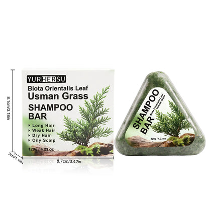 Usman Grass Shampoo Bar For Hair Growth, Anti Hair Loss, Controls Oil, Natural Organic Soap Bar