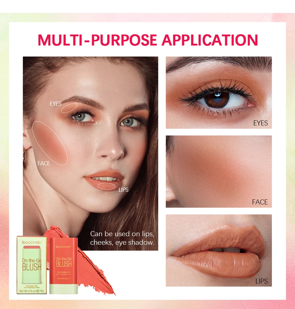 Multi‑Use Moisturizer Stick – Blush, Lips & Eyes Creamy Waterproof