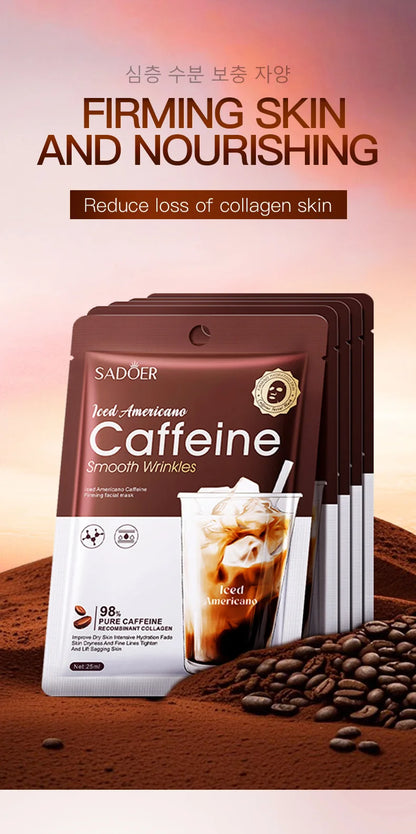 caffeine face mask for anti aging and glowing skin care
