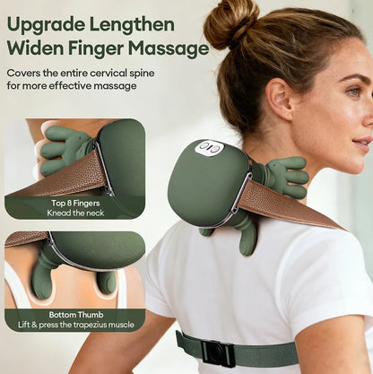 Neck Shoulder Massager Finger Pressure Shiatsu Neck Back and Shoulder Massager Electric Kneading Neck Deep Massage Muscle Relax