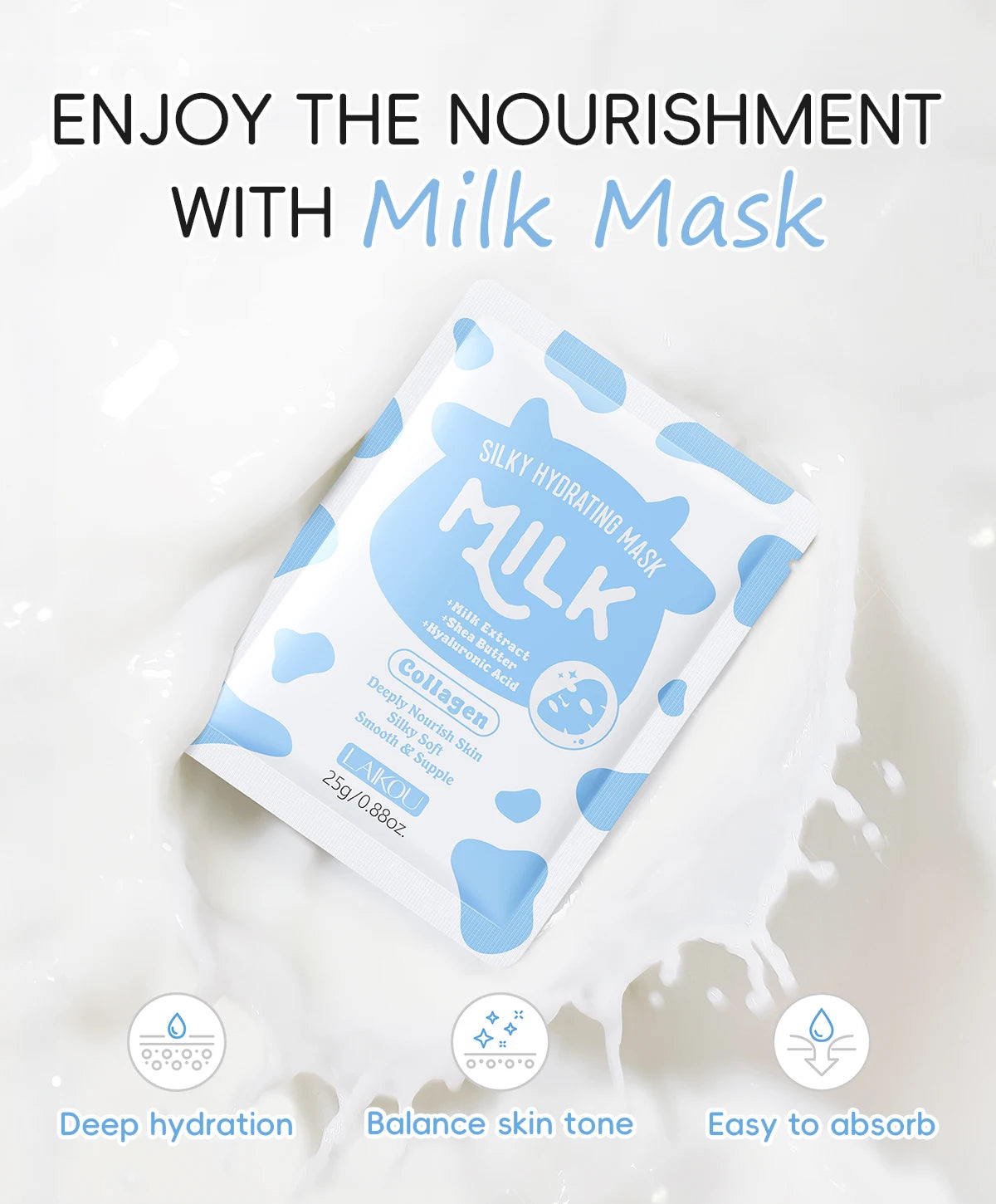 20 piece sheet mask set for deep moisturizing skincare
