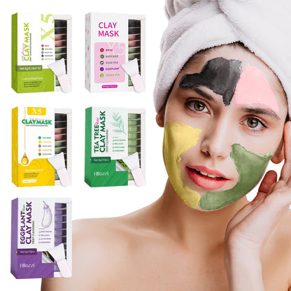 10 piece mud mask set for deep cleansing and brightening skin
