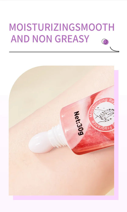 Five piece fruit scented hand cream for moisturizing and long-lasting fragrance retention. Hand care mask cream