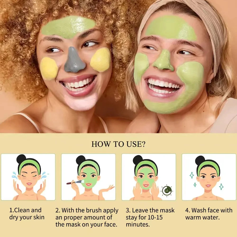 multi mask skincare set for smooth clear glowing skin