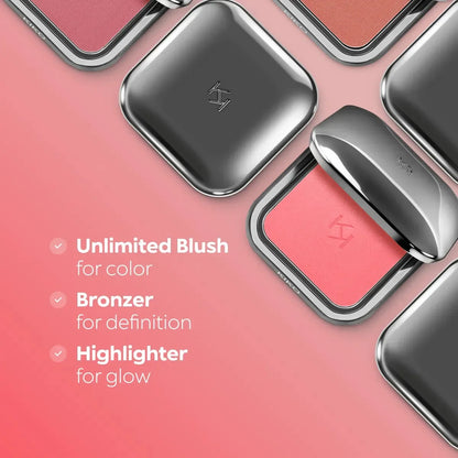 KIKO Unlimited Blush Long Lasting Rouge Powder Blusher With a Buildable Result Lipstick Cheek Pocket Blush Easy To Apply Color