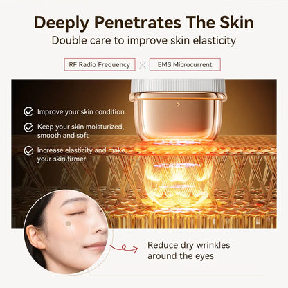 Multi‑Polar RF EMS Beauty Device – Facial Lifting, Skin Tightening & Anti‑Aging LED Therapy (24K Gold)