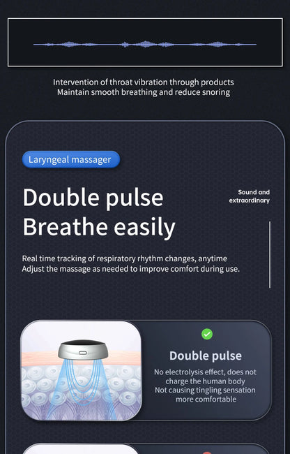 Anti-Snore Device with Dual-Pulse Stimulation - Sleep Apnea Relief, Snore Reduction,  Muscle Trainer for Silent Night
