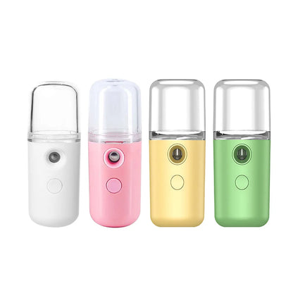 Mini Nano Mister 30ml Visual Water Tank Cool Mist Facial Steamer Mini Beauty Device Handy Hydrating Sprayer for Skin Care Makeup