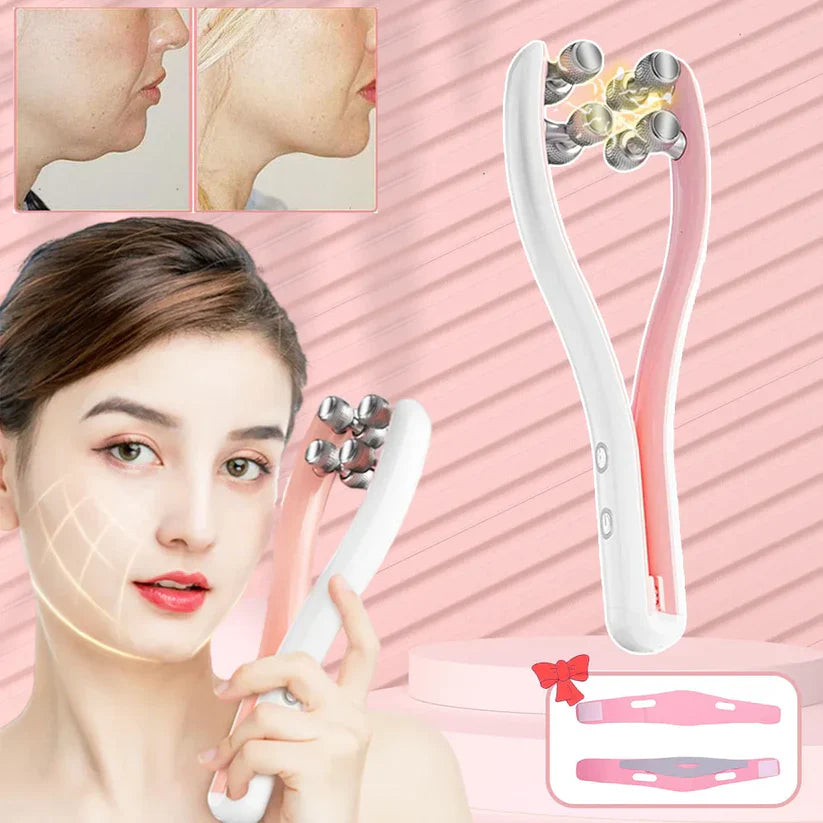 Face Electric Lifting Roller Facial Massager Y Shape Lifting