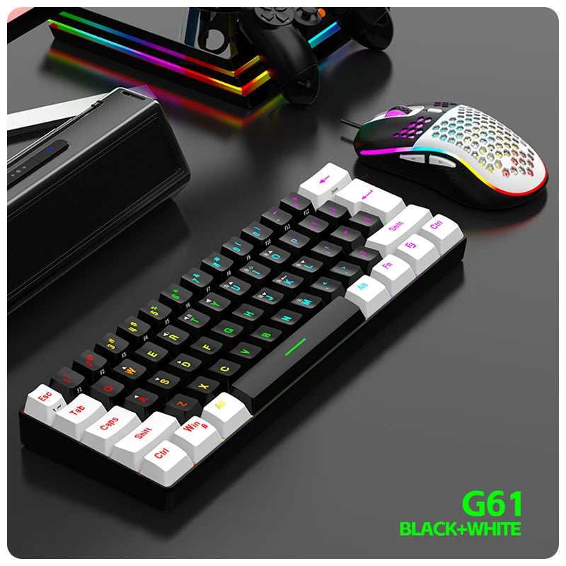 Wired gaming keyboard, RGB backlight ultra compact