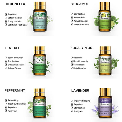 12 piece essential oils set for aromatherapy and relaxation
