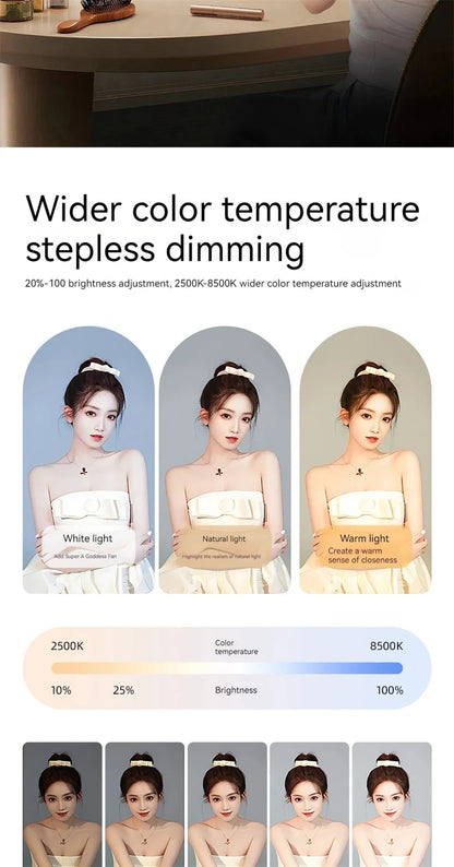 Handheld Ring LED Rechargeable Portable Mobile Phone Live Broadcast Photography Desktop Rabbit Cage Selfie fill Light