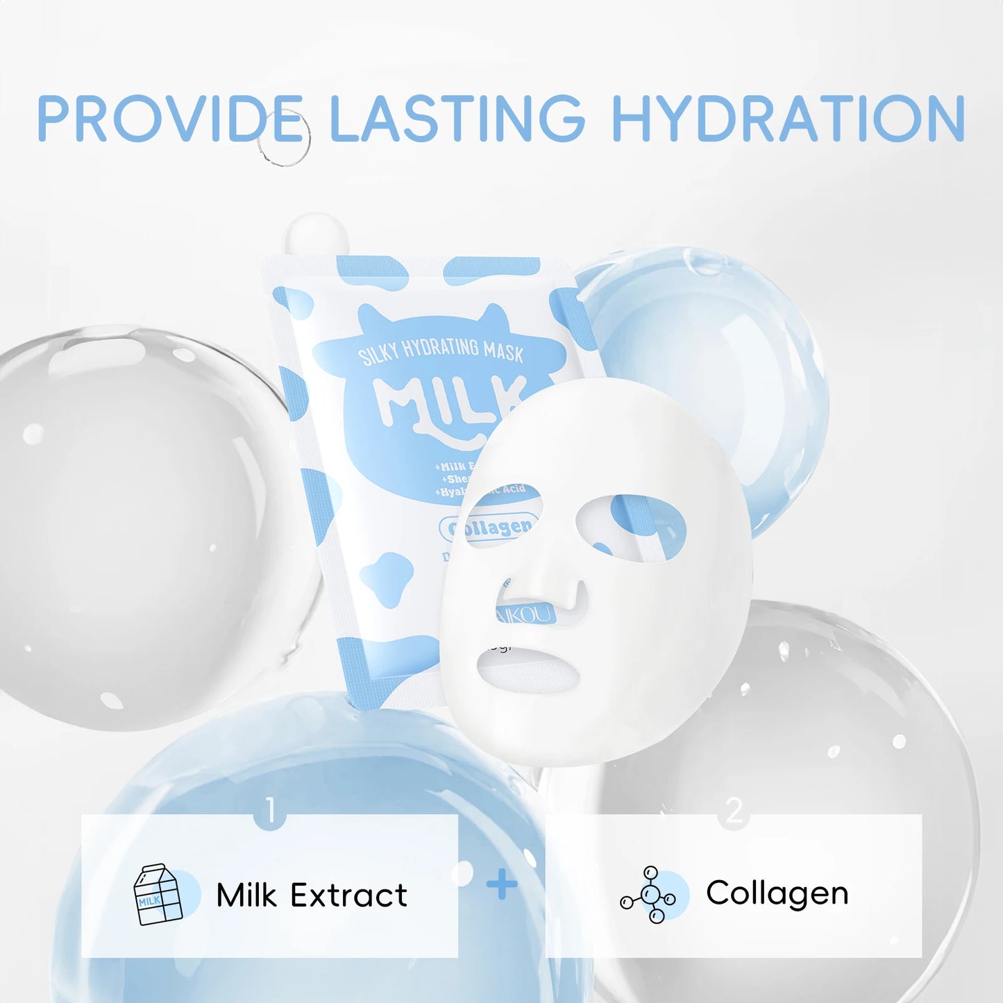 milk collagen sheet mask for hydration and glowing skin
